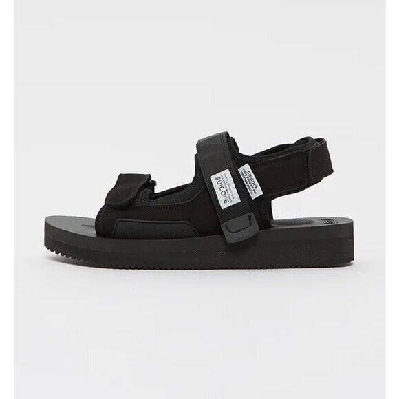 Suicoke WAS-V Black Sandals 41 (8 Men / 10 Women) Thick Vibram Sole Kissee EUC main image 7
